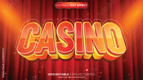 3d text effect casino theme