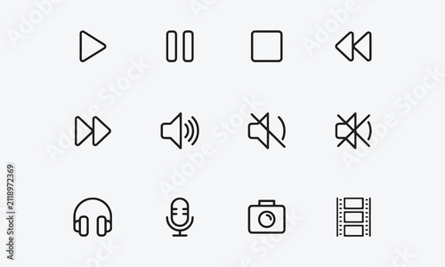  Video Audio icon set