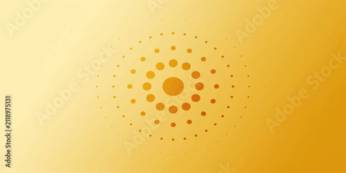 Cuadro en lienzo Orange and Yellow Shower Head with Flowing Water Drops Abstract Bubble Texture V
