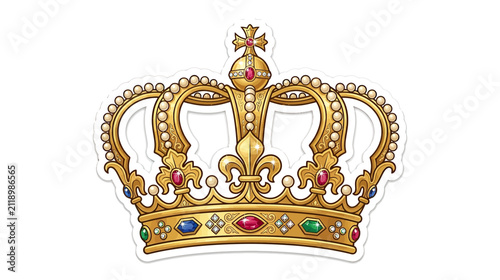 Принти на полотні Ornate Golden Royal Crown with Jewels