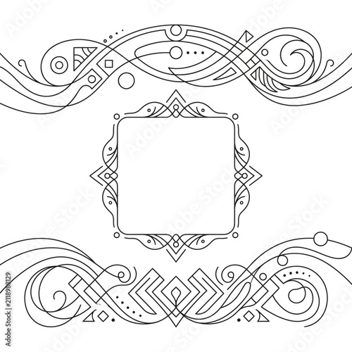 Vintage Decorative Floral Border Frame Collection