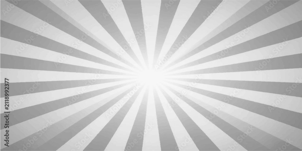 Obraz premium Retro blue radial sunburst vector background with bright light rays, star burst pattern, and vintage grunge paper texture design