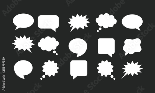 Comic Speech Bubbles Vector Set and Chat Balloons