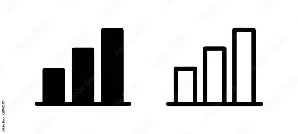 Obraz premium Bar Chart Analytics Icon
