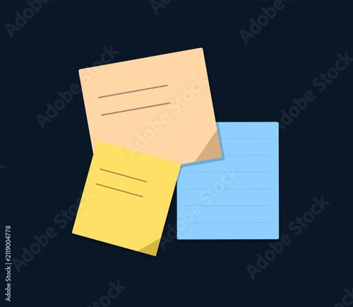 Colorful sticky note design