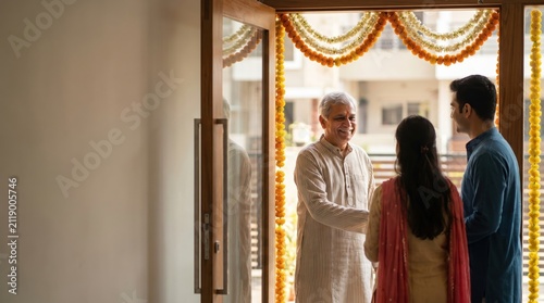 Warm Welcome for Guests in India's Independence Day Celebration with Festive Garlands