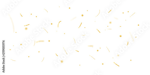Golden Confetti And Sparkling Tinsel Background For Birthday Event Design.
