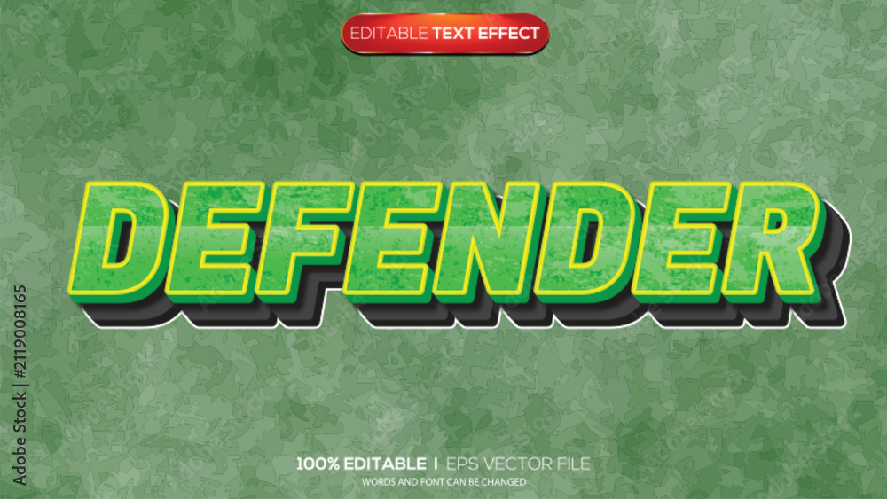 Obraz premium 3d text effect defender theme