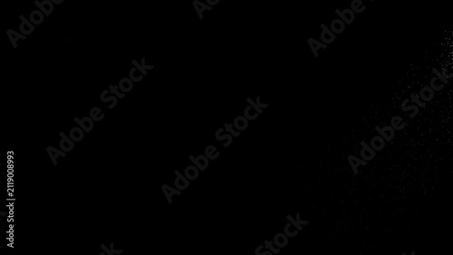 Magical particle trail revealing white glowing sparkles on a black background. Perfect for festive intros, visual effects, overlays, magical intros, transitions, and festive celebration videos.
