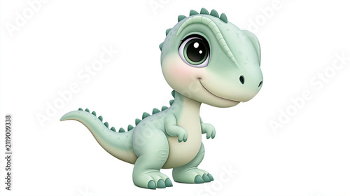 Cute baby [ Giganotosaurus ], adorable nursery character, soft plush-inspired illustration, gentle children's book art, charming and heartwarming, rounded chubby body, large expres