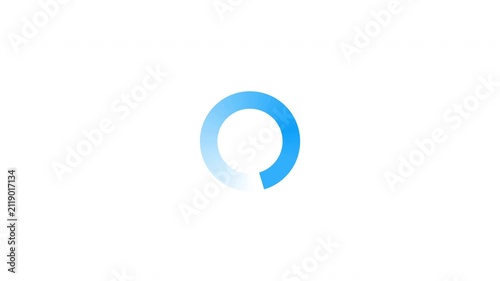 Blue loading circle spinner on white background. Ideal for UI/UX design, website buffering, app interfaces, and digital progress indicators.