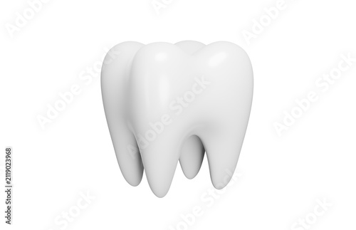 Tooth 3d icon. Dentistry, oral healthcare and dental care concept. Isolated 3D object.