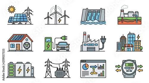 Industrial Showcasing Renewable Energy Sources Smart Grid Systems and Energy Management Solutions