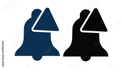 Bell vector icon warning sign notification emergency