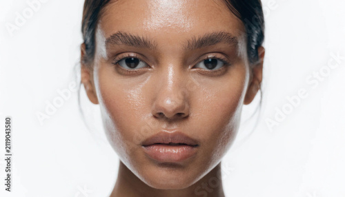 Elegant Model close up barefaced
