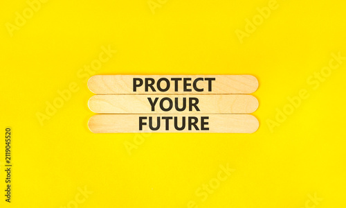 Cuadro en lienzo Protect your future words symbol