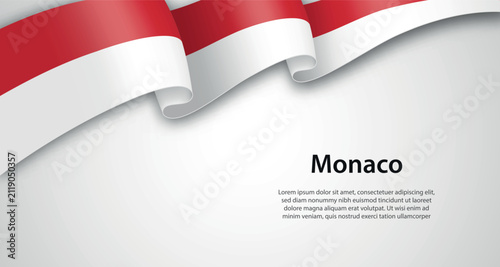 Bild auf Leinwand Monaco Flag Waving Background for Travel or Business