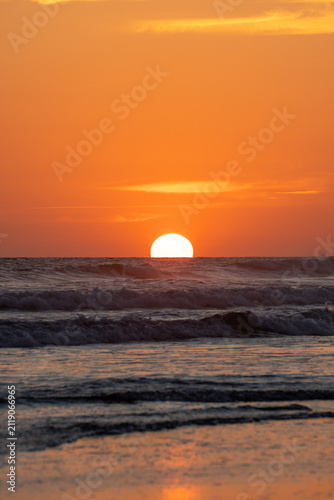 sunset on the beach