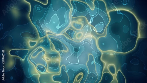 Abstract flowing blue liquid wave background with glowing neon lines. light effect.