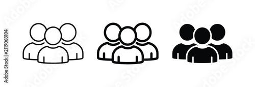 Group of People Icons, Teamwork Symbols, Community Silhouettes, Diverse Crowd Graphics, Social Connection Icons, Business Team Icons, Vector Set