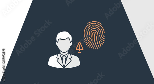 Foto Businessman Identity Security Warning Symbol.