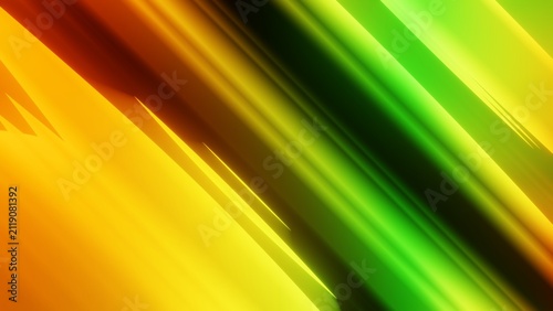 Yellow Orange and Green Diagonal Light Streaks Background