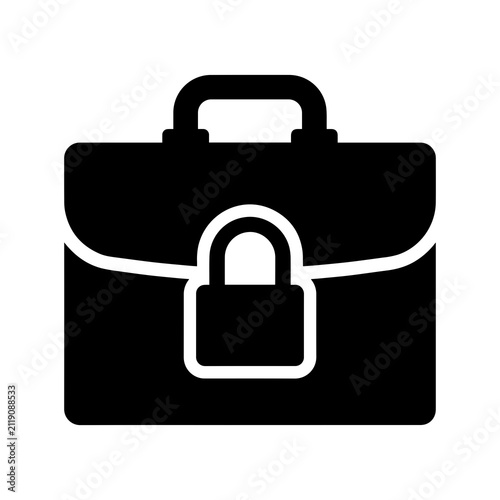 Briefcase security featuring a locked business bag representing confidentiality data protection and secure corporate asset management