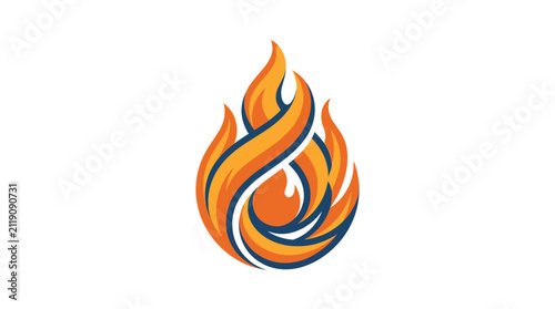 Stylized Fire Flame Vector Icon
