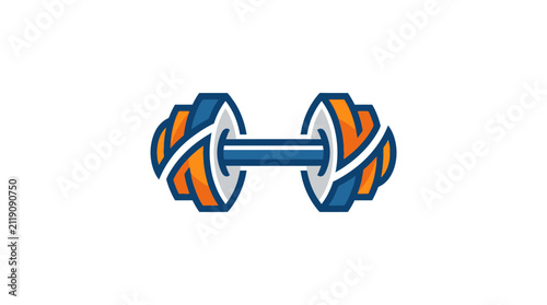 Modern Dumbbell Fitness Logo Element