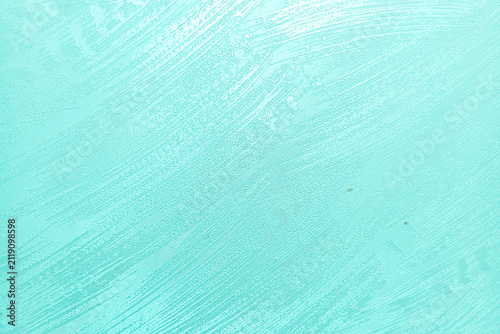 Konstfotografi Light turquoise textured background with abstract brush strokes and decorative plaster effect