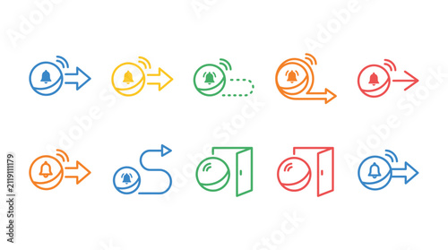 Educational Icons: Bell Notifications for Education Accessibility