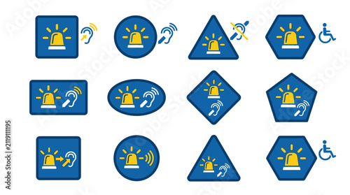 Icons for Education Accessibility and Hearing Alerts