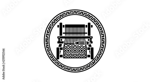 Weaving Loom Badge Design