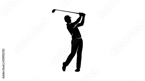 Golfer Silhouette Vector Illustration