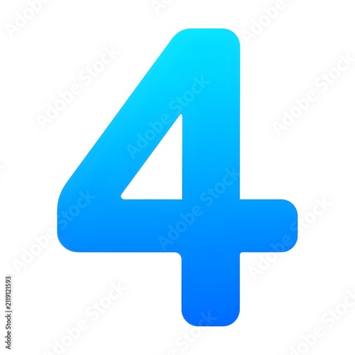 blue number four