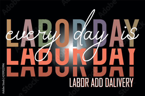 Happy Labor Day Patriotic Banner Vector with Wrench and Wings Emblem