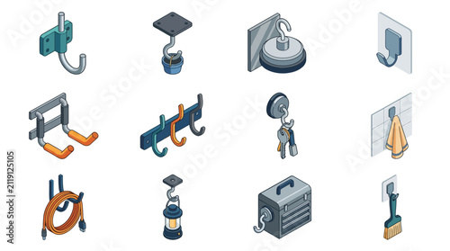 Industrial Machinery and Tools Set.