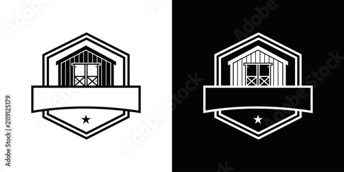 modern simple warehouse logo vector