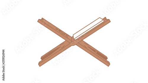 A traditional wooden folding book stand provides a stable surface for religious scriptures or academic journals allowing readers to enjoy comfortable study sessions at home or inside libraries