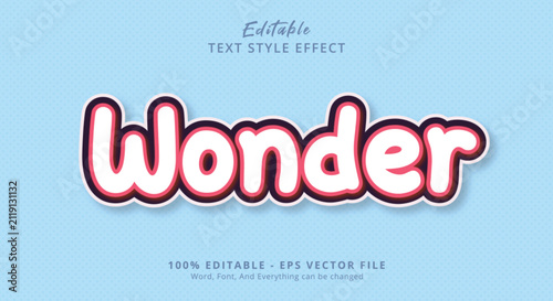 Wonder Text Effect, Editable Text Effect