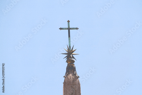 halfo tone vintage print of  cross on the cross