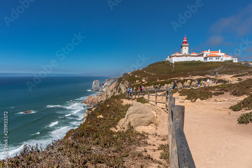 Cabo da Roca Lighthouse and Coastal Cliffs in Sintra, Portugal