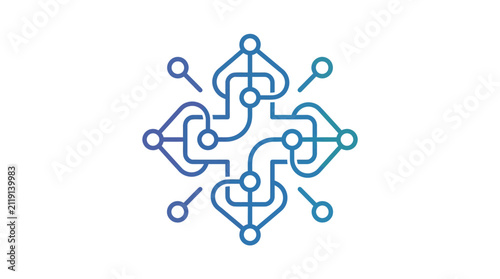 Abstract Network Diagram Vector Illustration