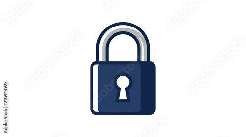 Blue Padlock Vector Icon