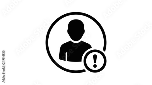 User Alert Profile Icon Vector