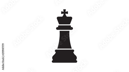 Konstfotografi Black king chess piece icon