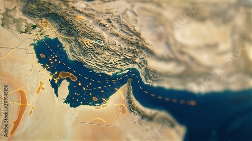 Aerial view of a large body of water.