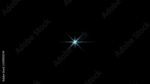 Single star twinkling sparkle white glowing light flare pastel burst 4k black screen overlay, elegant cinematic starburst shine motion graphics, background cartoon night footage. asset