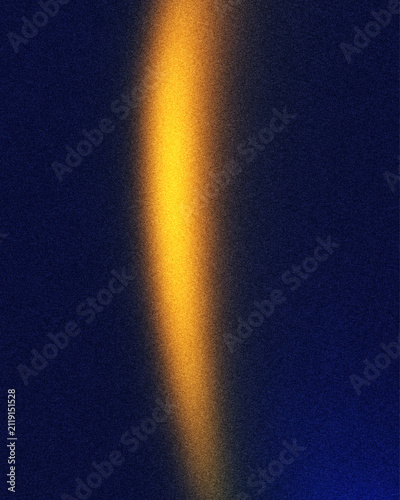 Golden light beam grainy gradient background dark navy blue noise texture with vertical spotlight banner