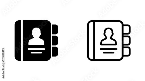 Foto Minimalist address book icon vector illustration